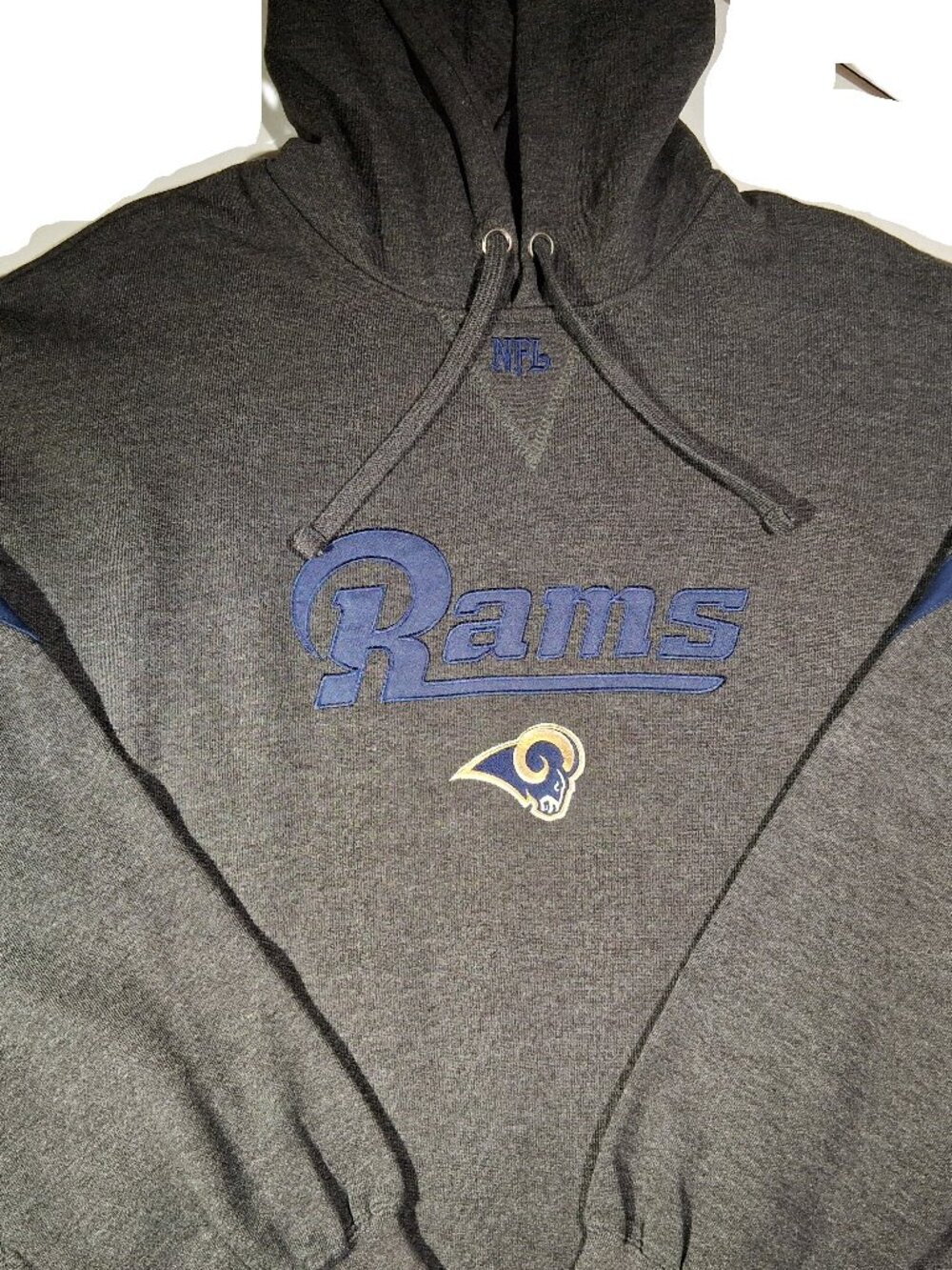 NFL St Louis Rams Hoodie Sweatshirt  Mens XL  Gray  VF Imagewear Embroidered EXC